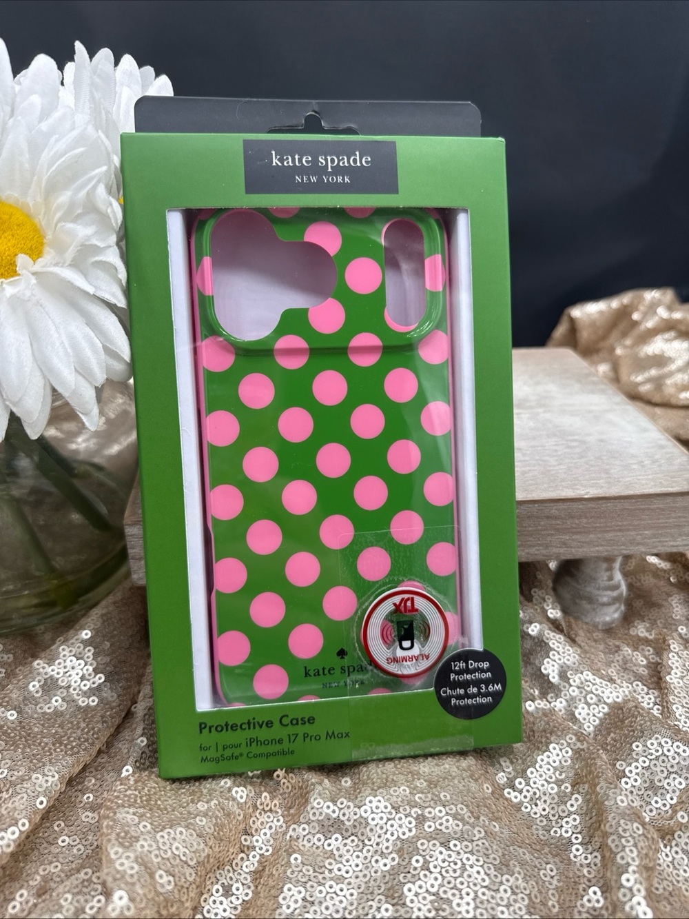 kate spade Green & Pink Polka Dot iPhone Case - iPhone 17 Pro Max new